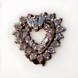 Single Vintage Sterling Silver 925 Heart Earring